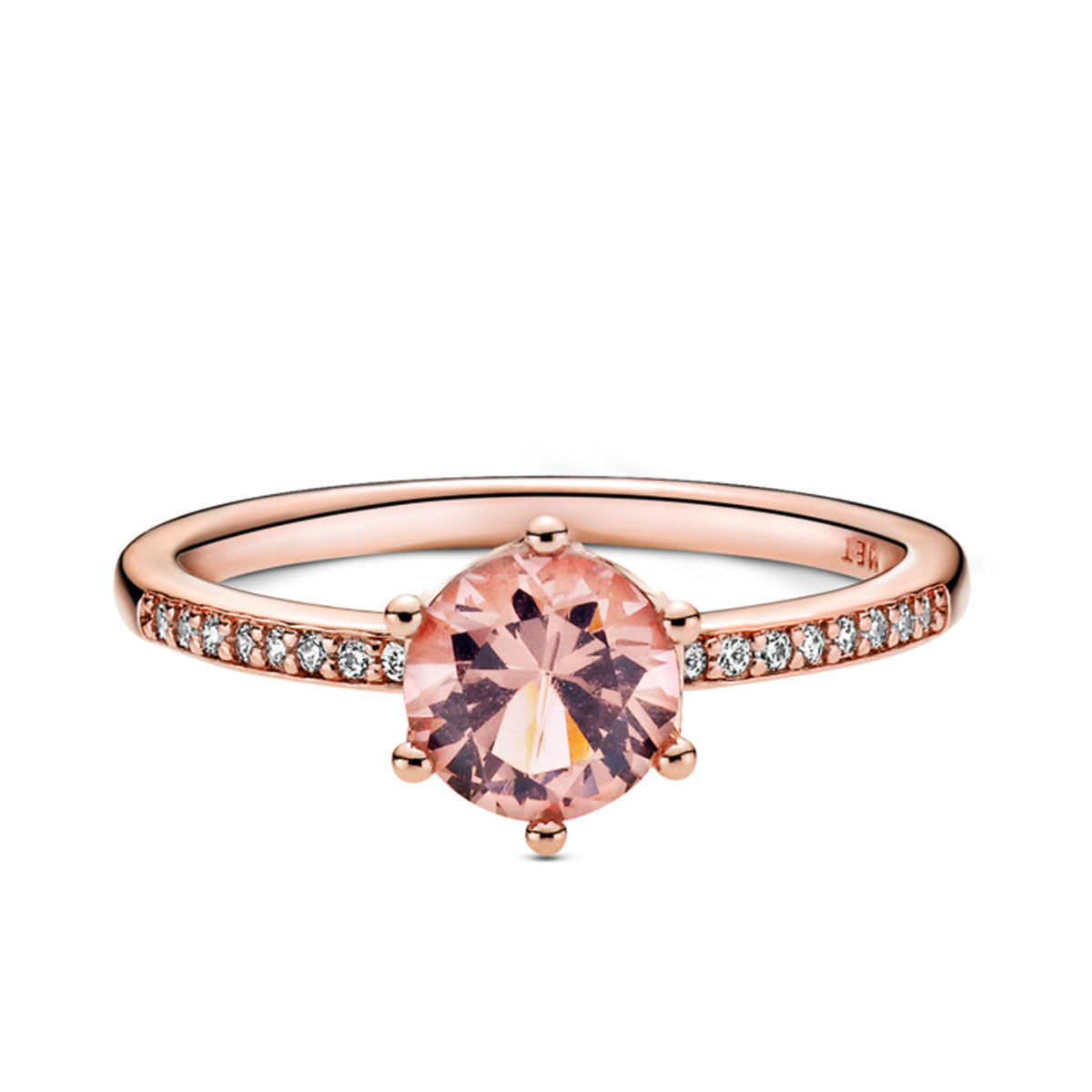 Pandora Pink Sparkling Crown Solitaire Ring