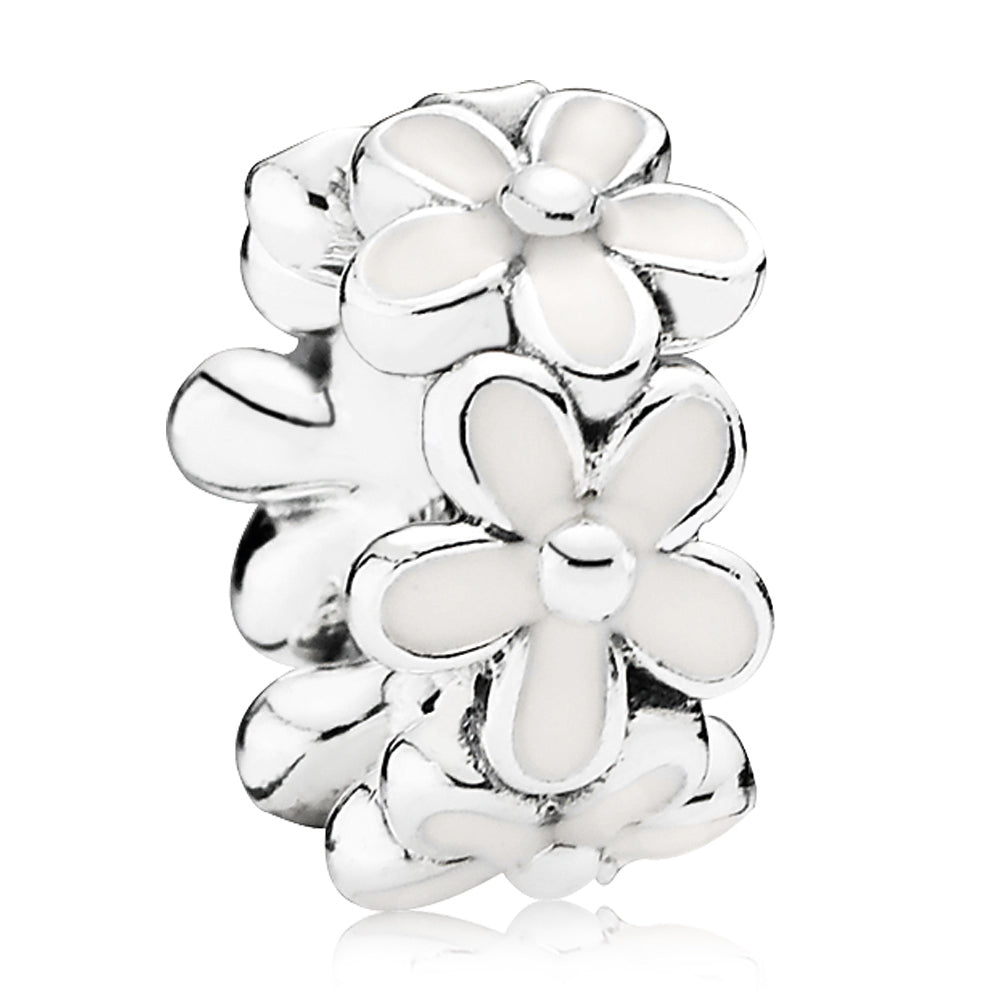 Pandora Darling Daisies with White Enamel Spacer