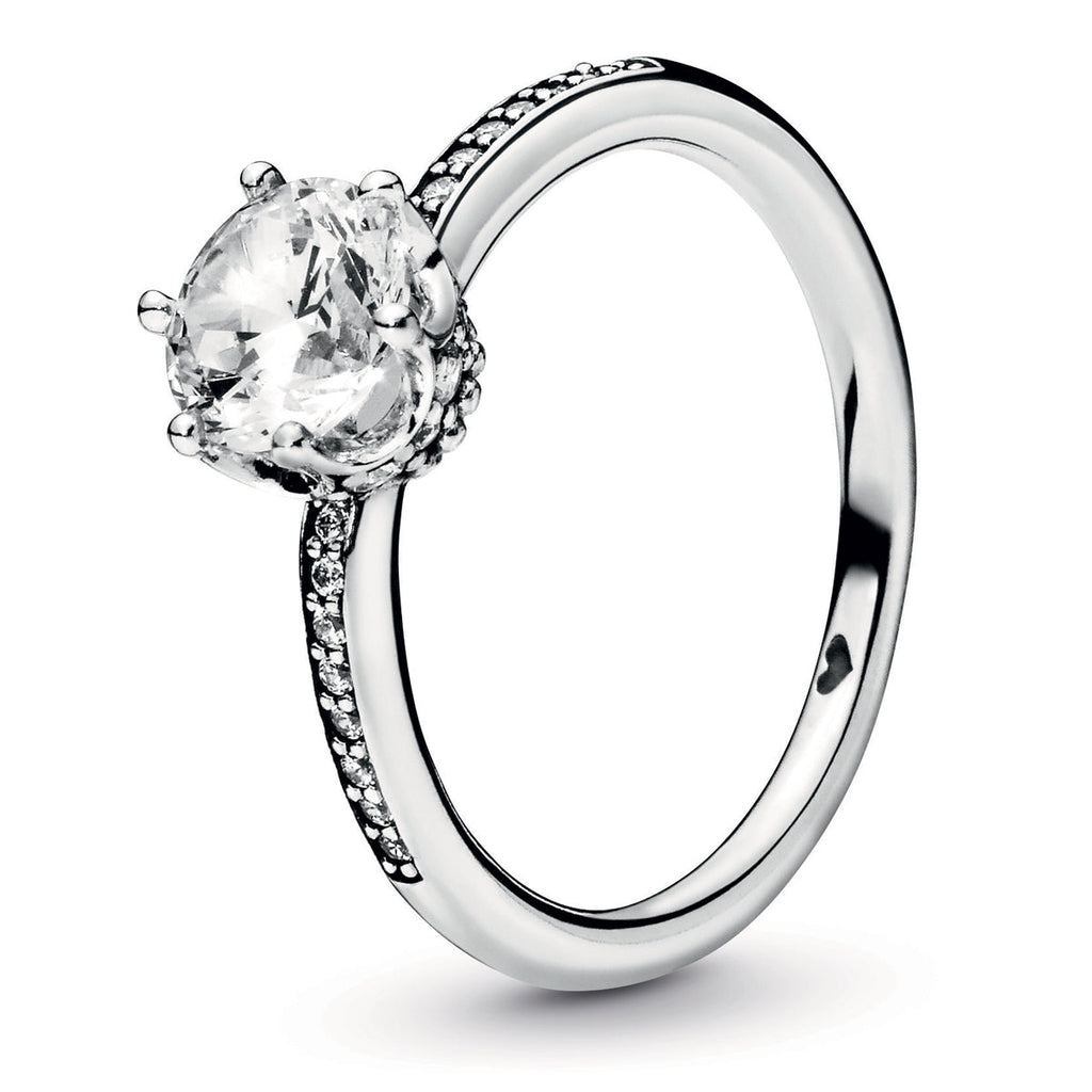 Pandora Clear Sparkling Crown Solitaire Ring
