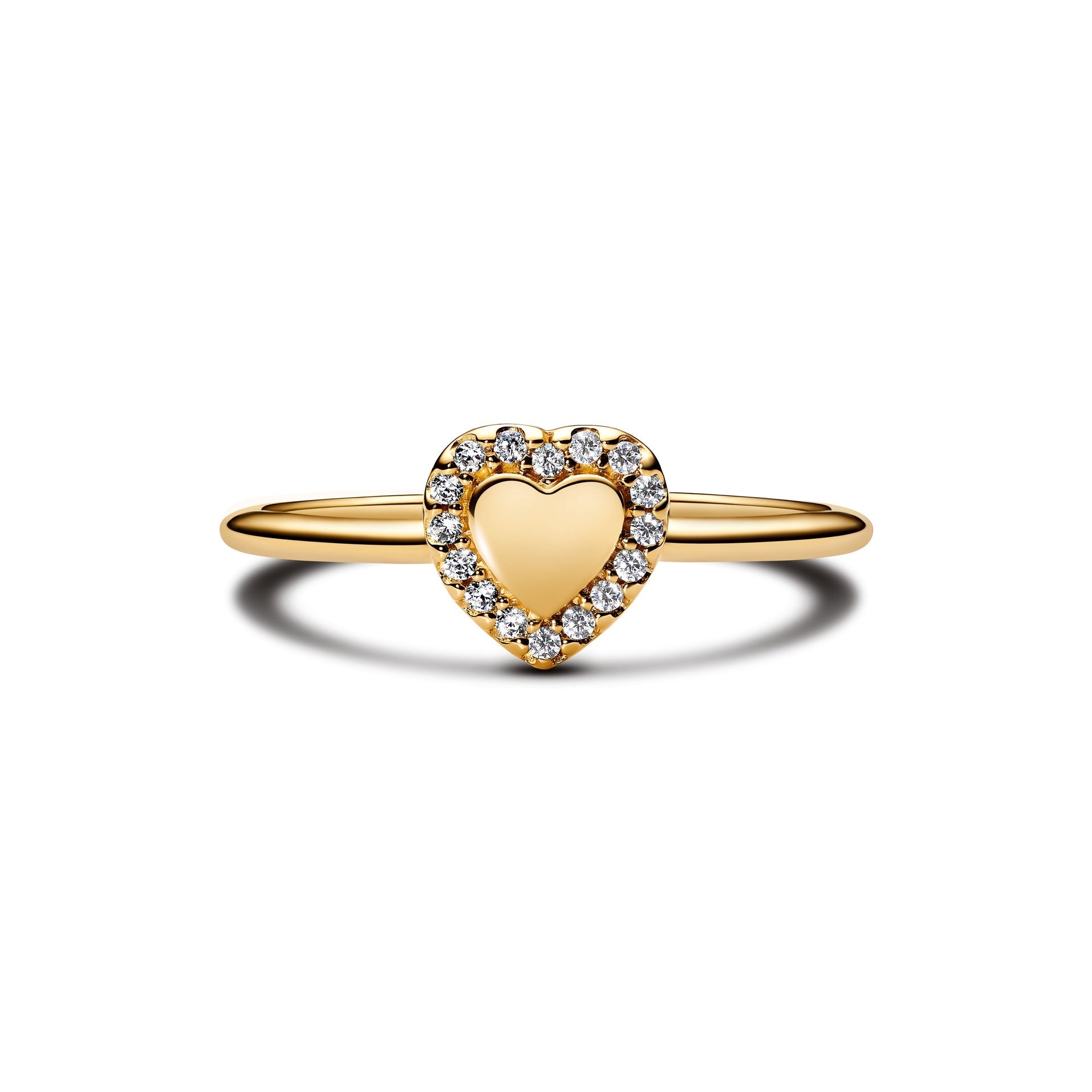 Pandora Engravable Heart Halo Ring