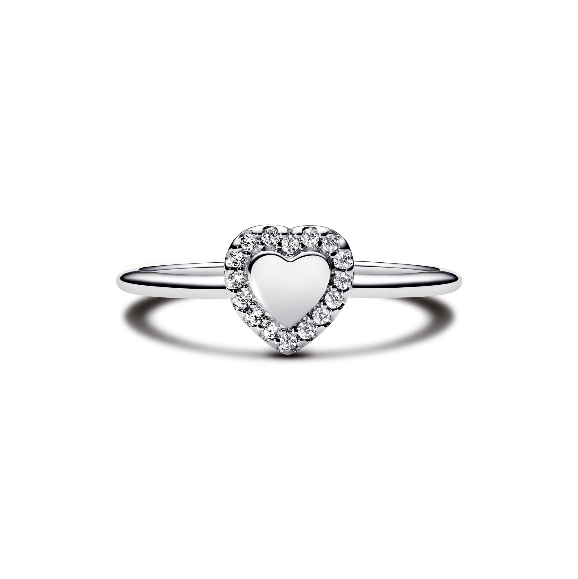 Pandora Engravable Heart Halo Ring
